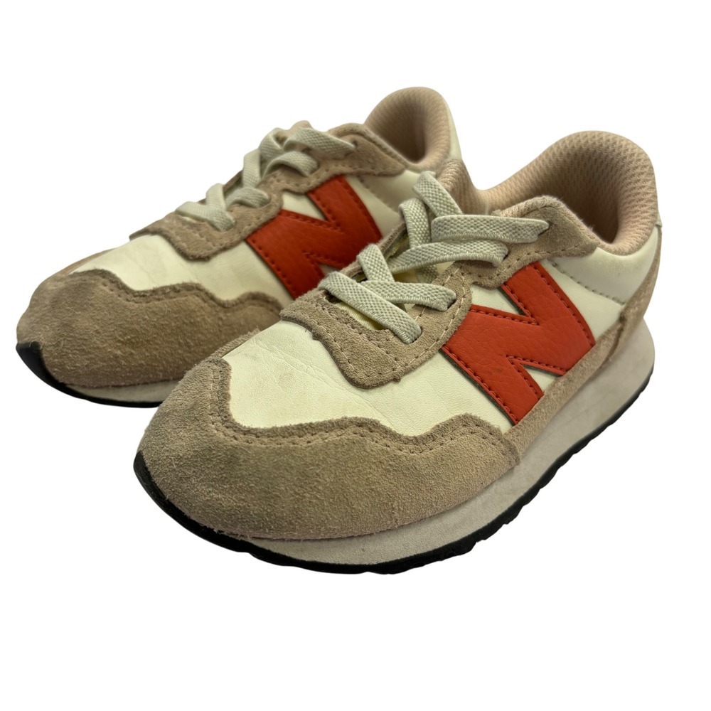 New Balance 237 Toddler Sneakers Cream Tan Orange IH237PK1 Size 9 Toddler‎